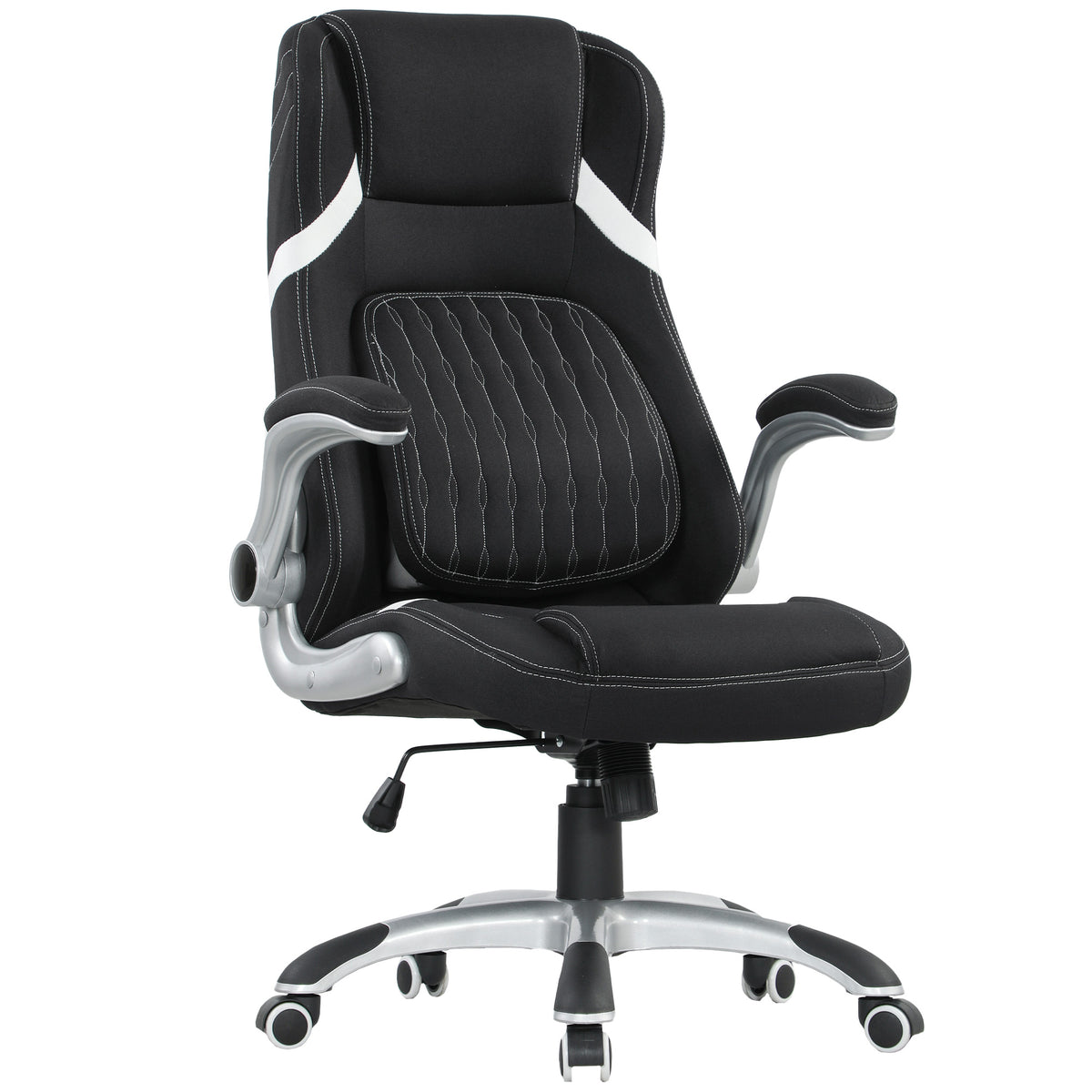 Linen-Look Ergonomic Office Chair