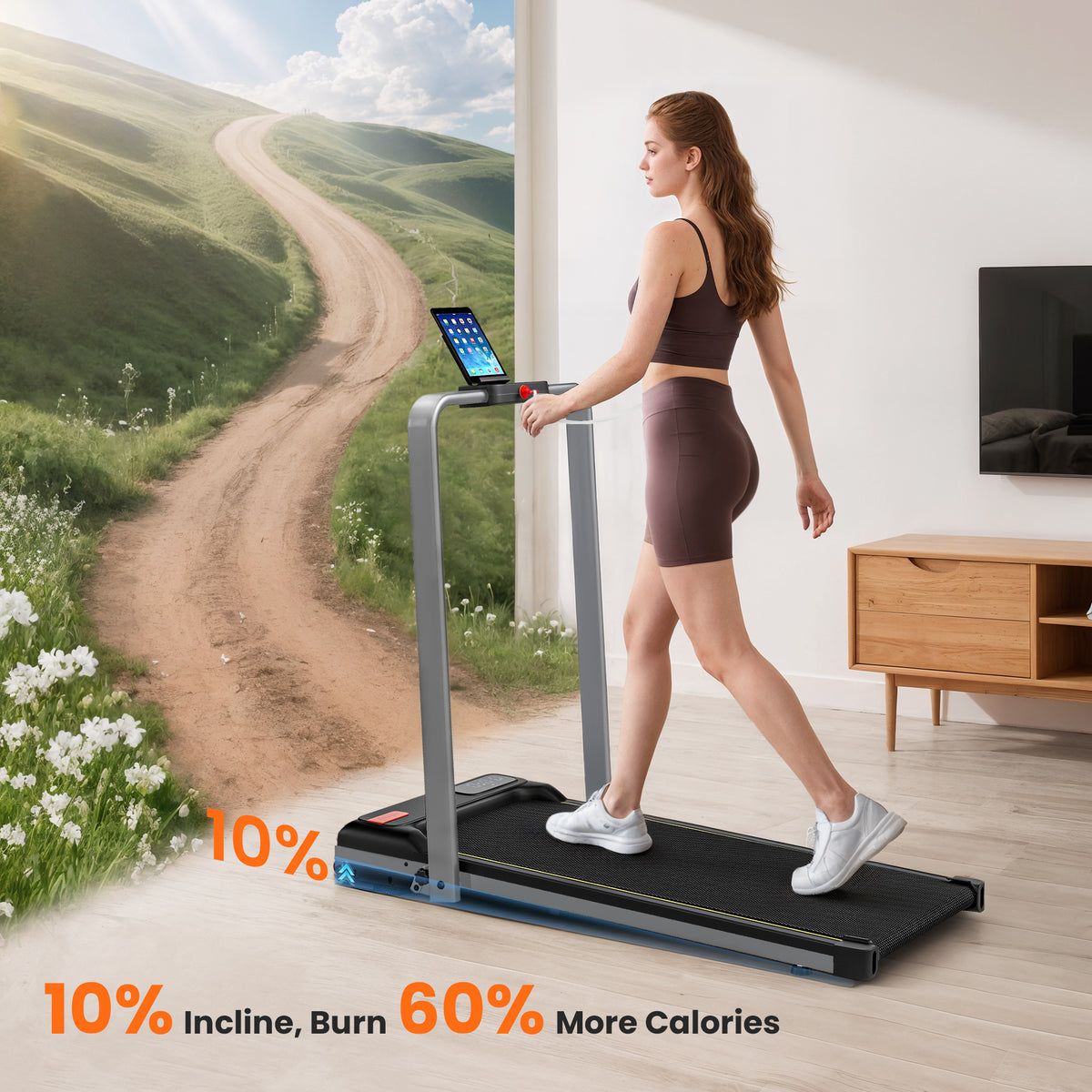 Incline Walking Pad Treadmill