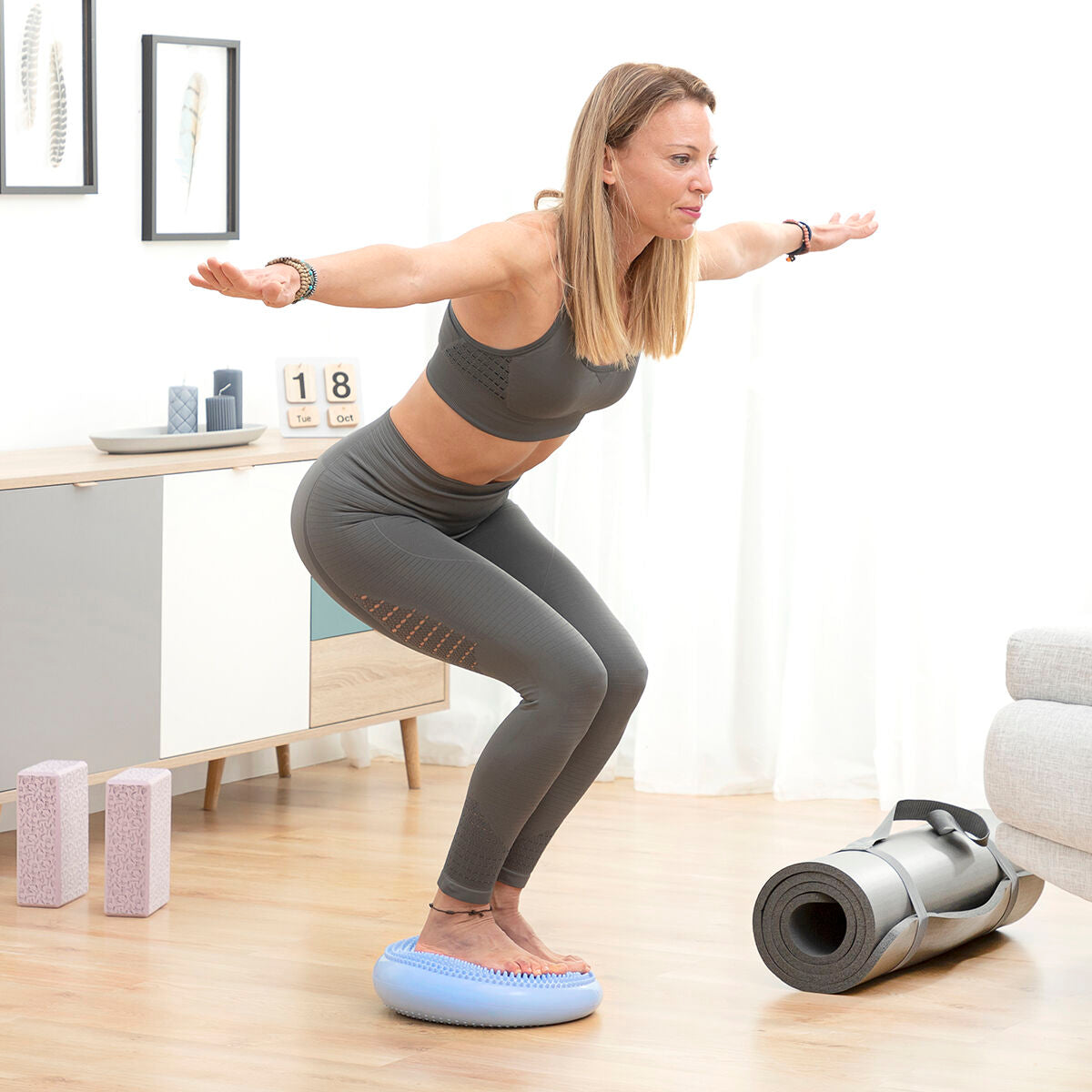 Balance Cushion with Inflation Pump Cushport InnovaGoods-0