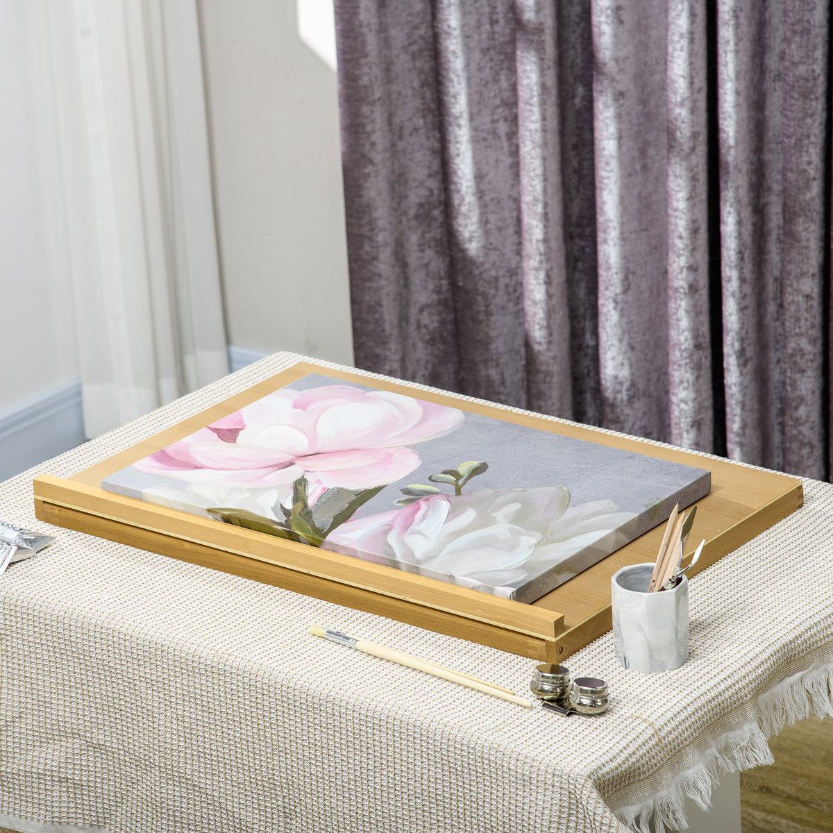 A2 beech wood tabletop easel