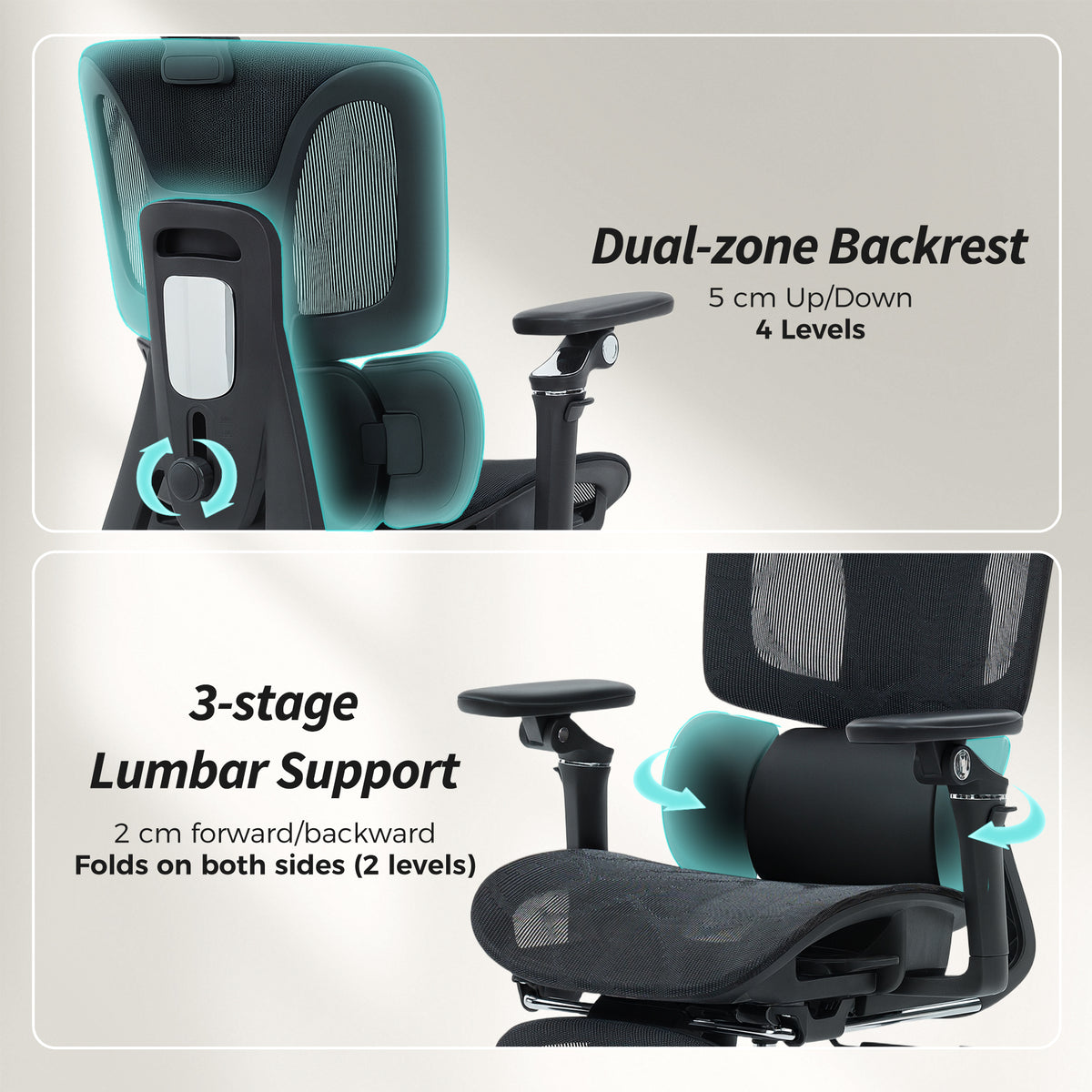 Black high-back fully adjustable ergonomic mesh office chair