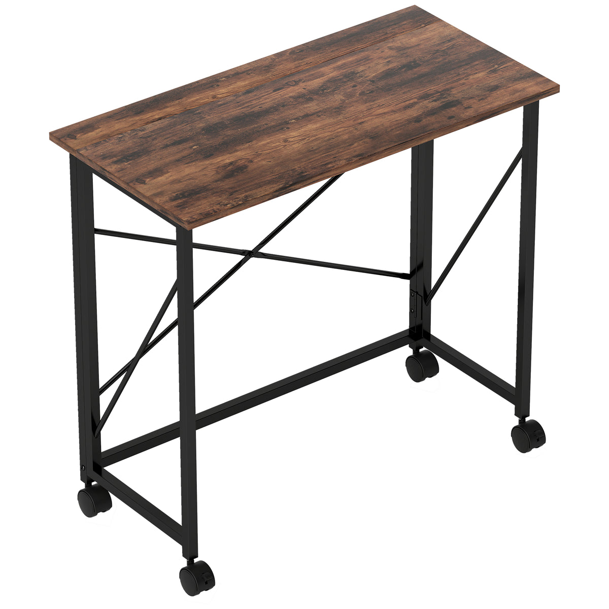 Folding desk on wheels, 80cm
