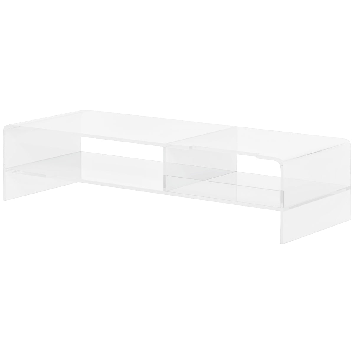 Clear Acrylic Monitor Stand with Keyboard Tray