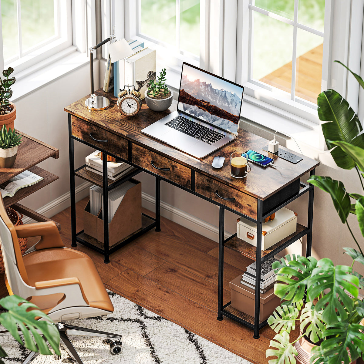 Computer Desk with Charging Station