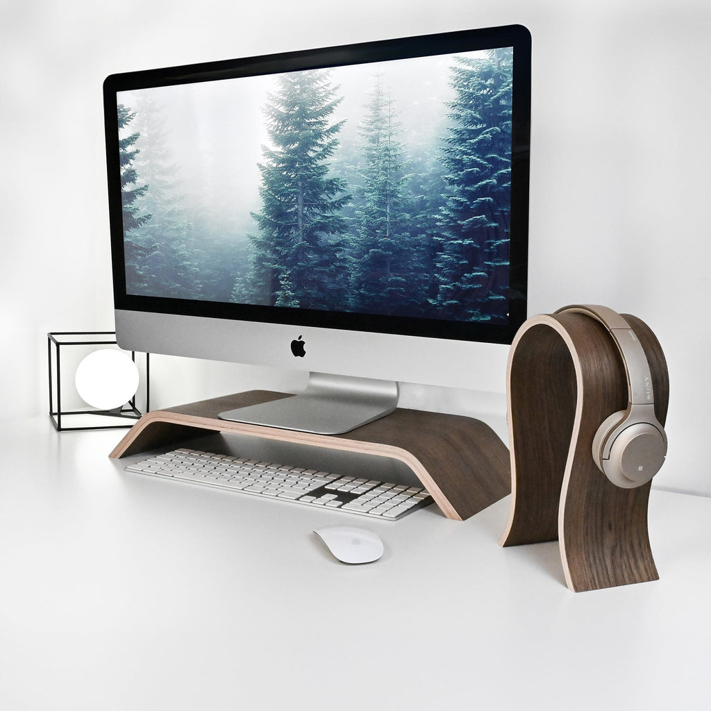 Wooden Computer Monitor Stand Riser for Desk, 6 Colors-1