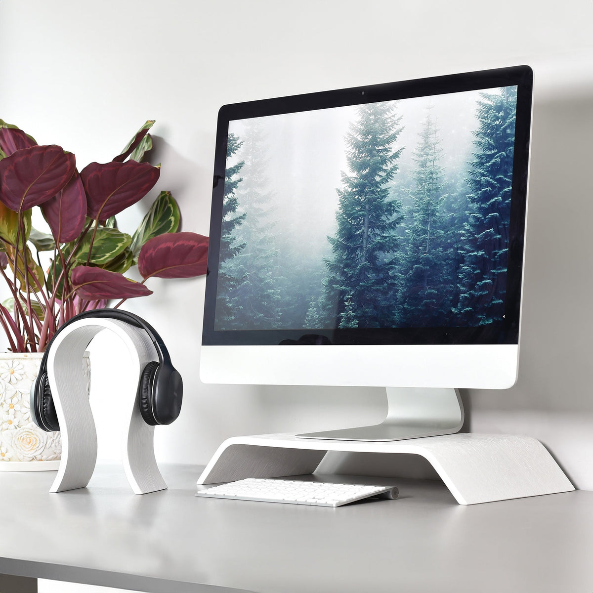 Wooden Computer Monitor Stand Riser for Desk, 6 Colors-4