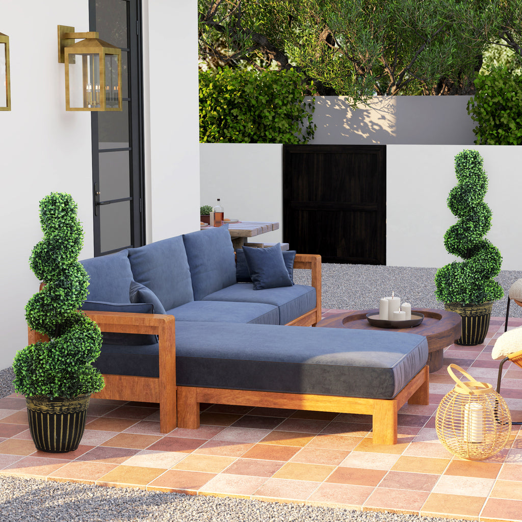 Artificial Spiral Boxwood Trees 90cm, Set of 2