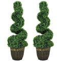 Artificial Spiral Boxwood Trees 90cm, Set of 2