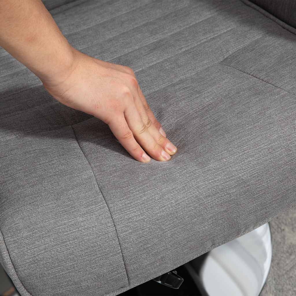 Velvet Swivel Recliner with Ottoman