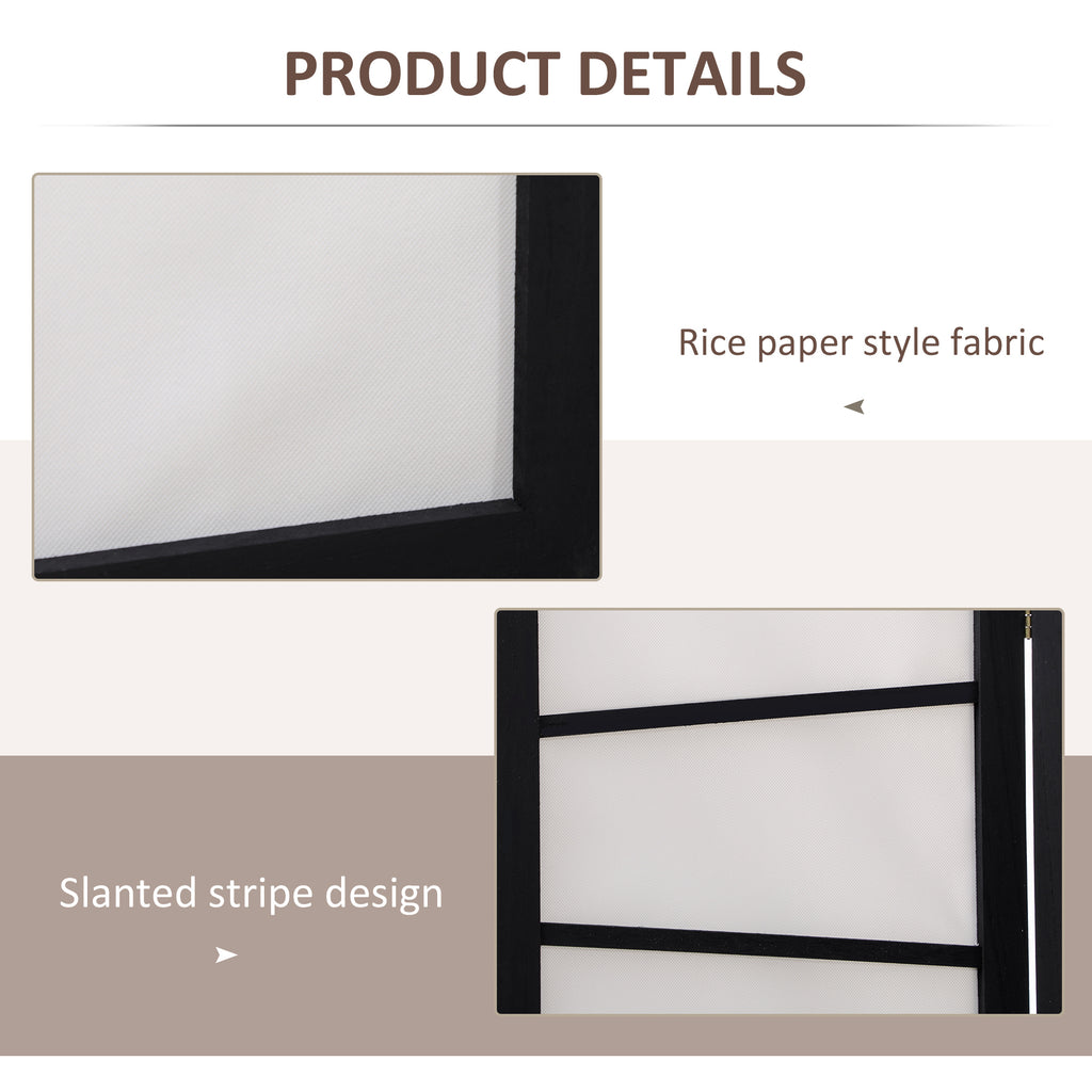 3-panel wooden room divider with rice paper panels