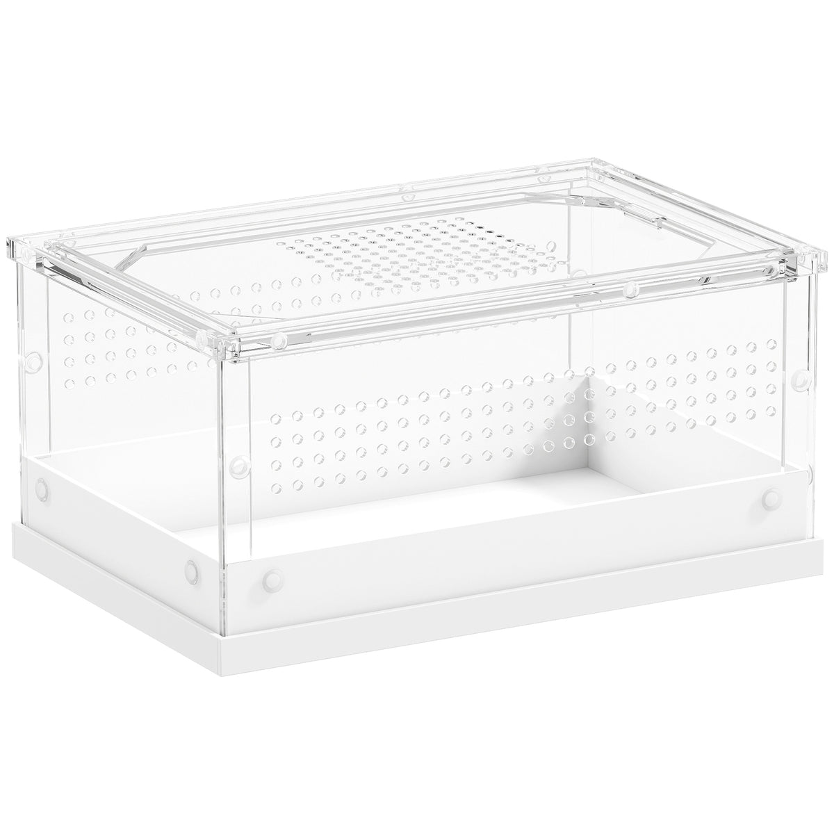 Clear acrylic terrarium with sliding lid