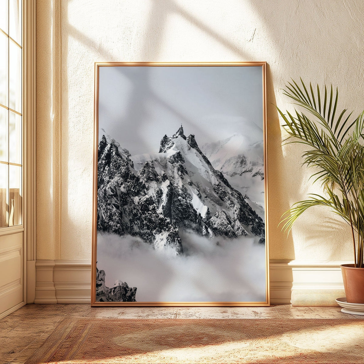 Aiguille du Midi – Chamonix, France (triptych – black & white)