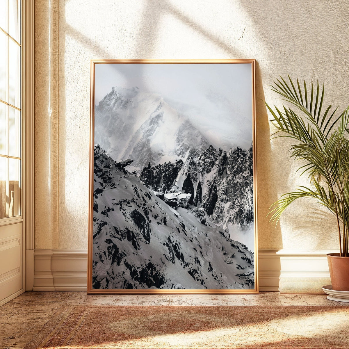 Aiguille du Midi – Chamonix, France (triptych – black & white)