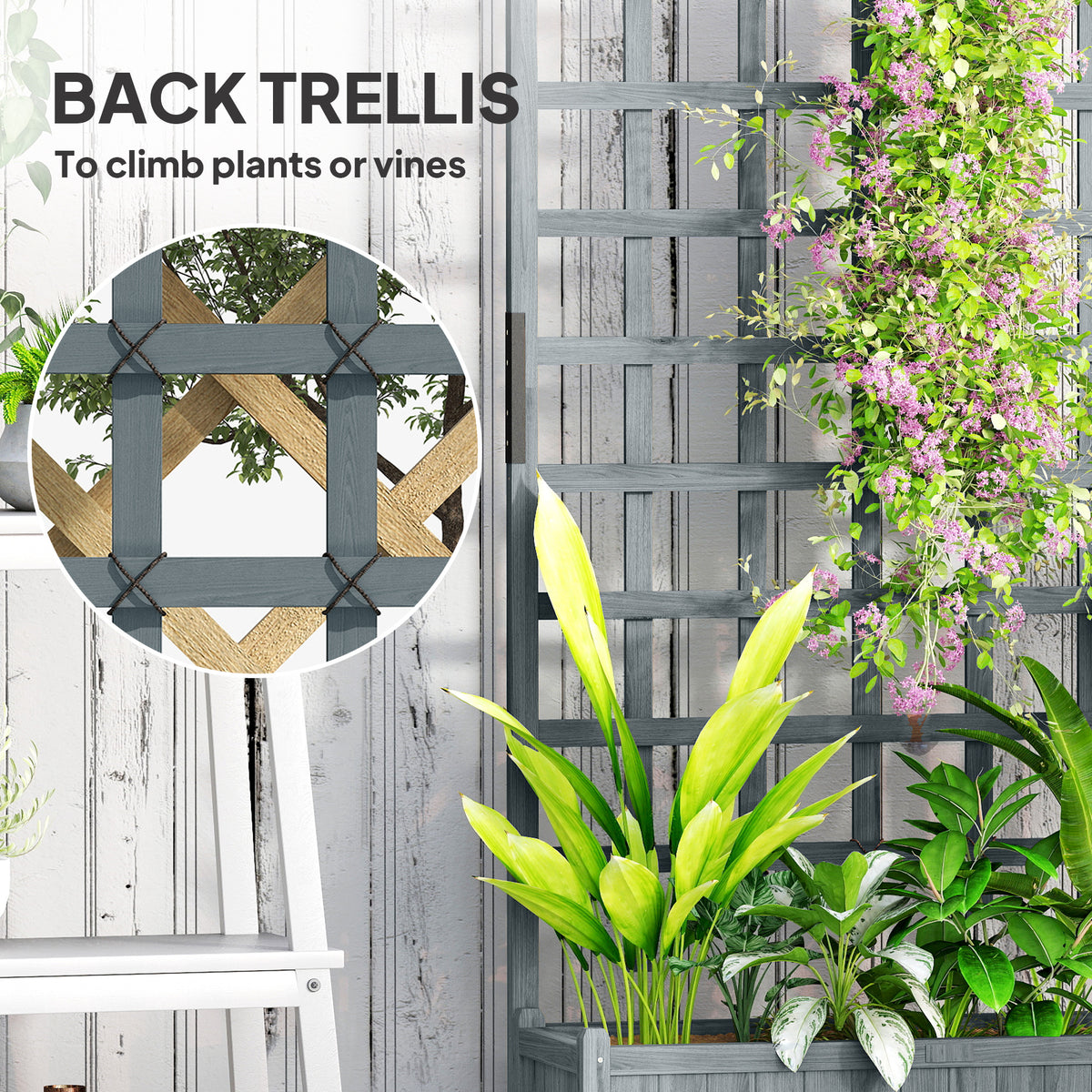 Trellis Planter on Wheels 186cm