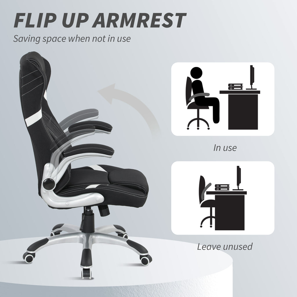 Linen-Look Ergonomic Office Chair