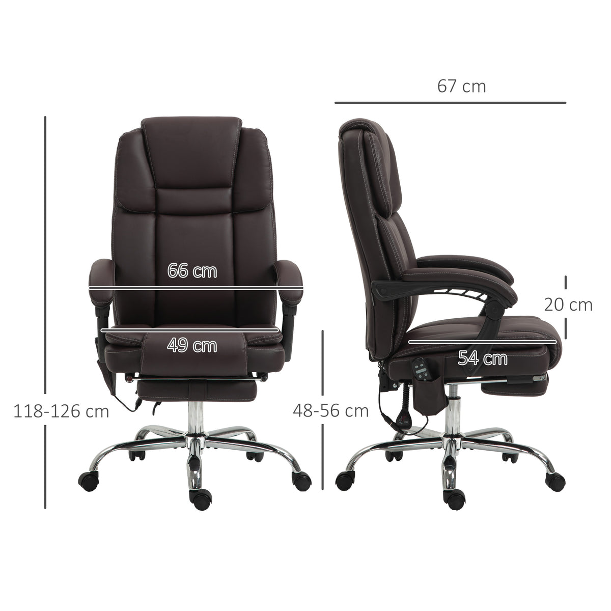 Massage Office Chair with Footrest