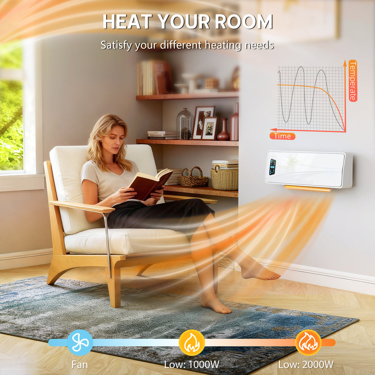 Wall Mounted Ceramic Heater 2000W