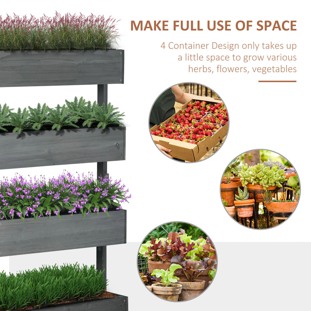 4-Tier Wooden Plant Stand