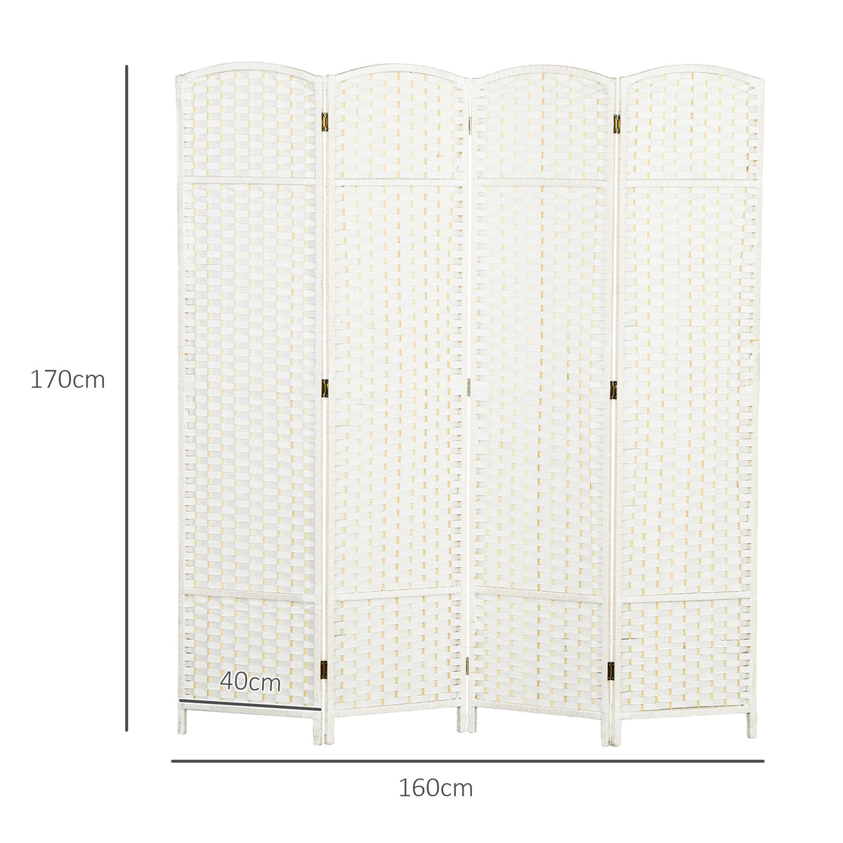 White woven room divider - view 3