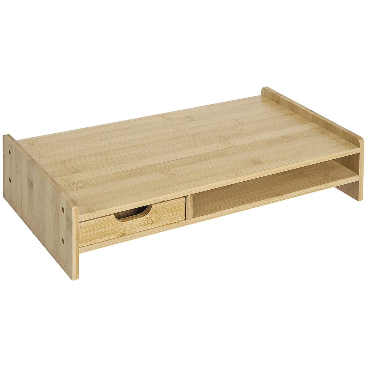 Bamboo Monitor Stand with Drawer