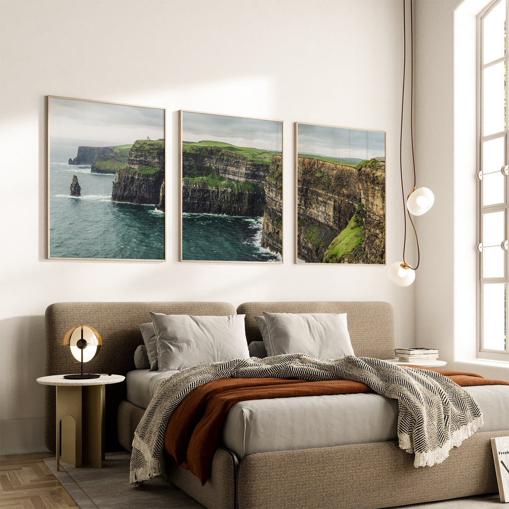 Cliffs of Moher Wall Art | Set of 3 Irish Photography Prints