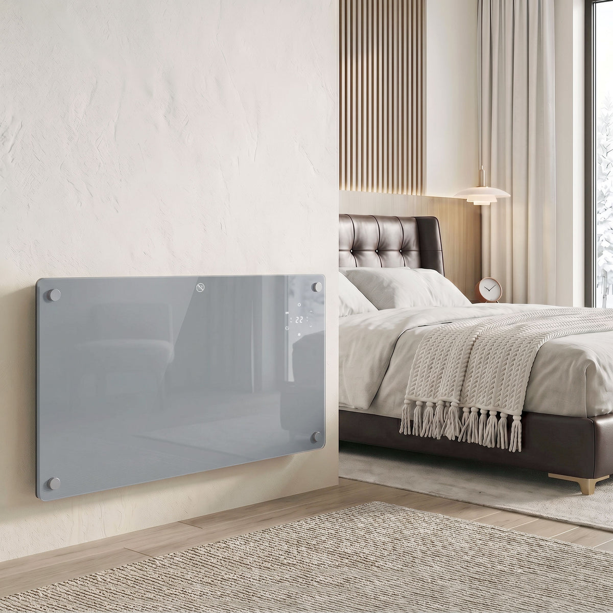 Grey Smart Panel Heater 1500W