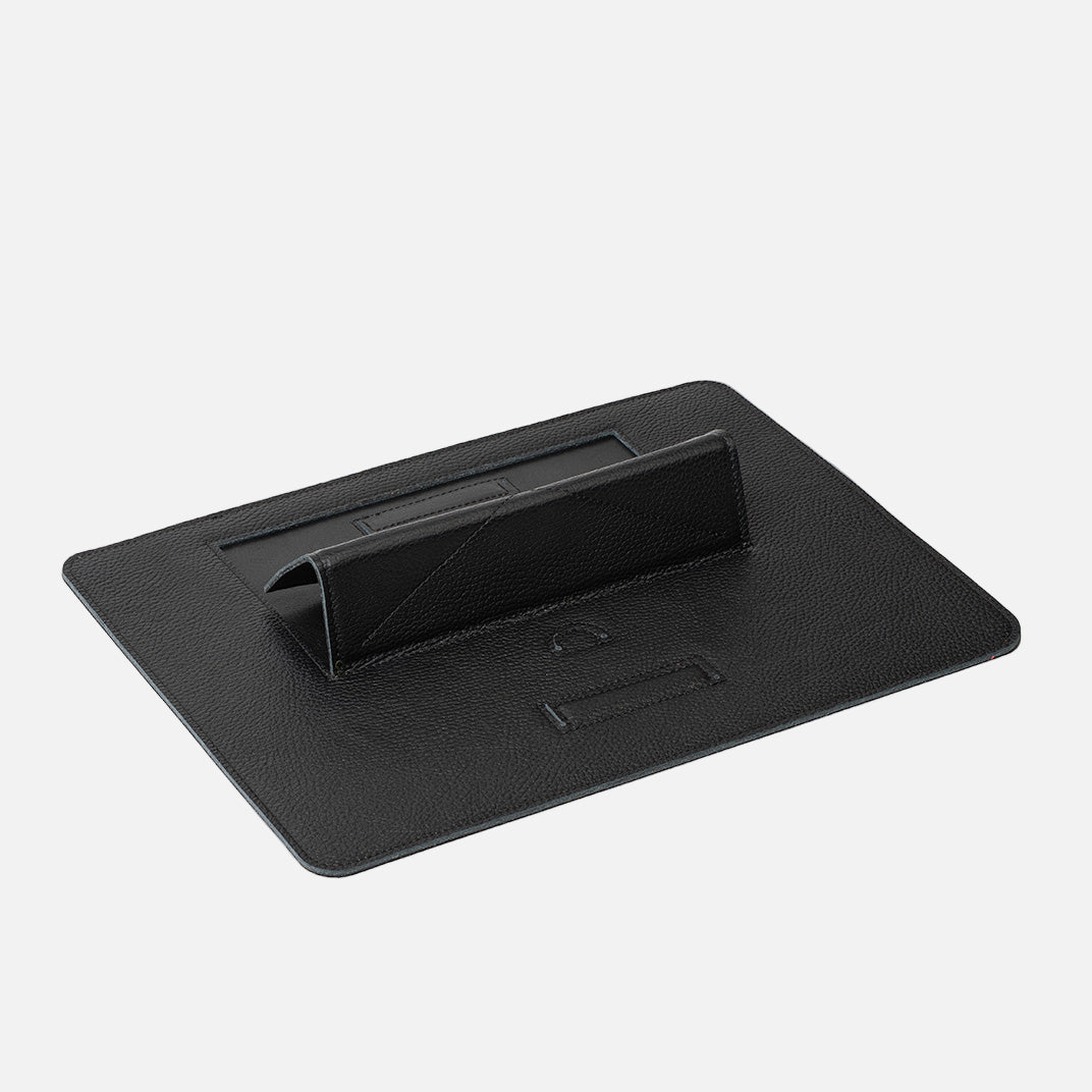 Italian Leather iPad Stand | 5 Adjustable Angles, Black or Brown