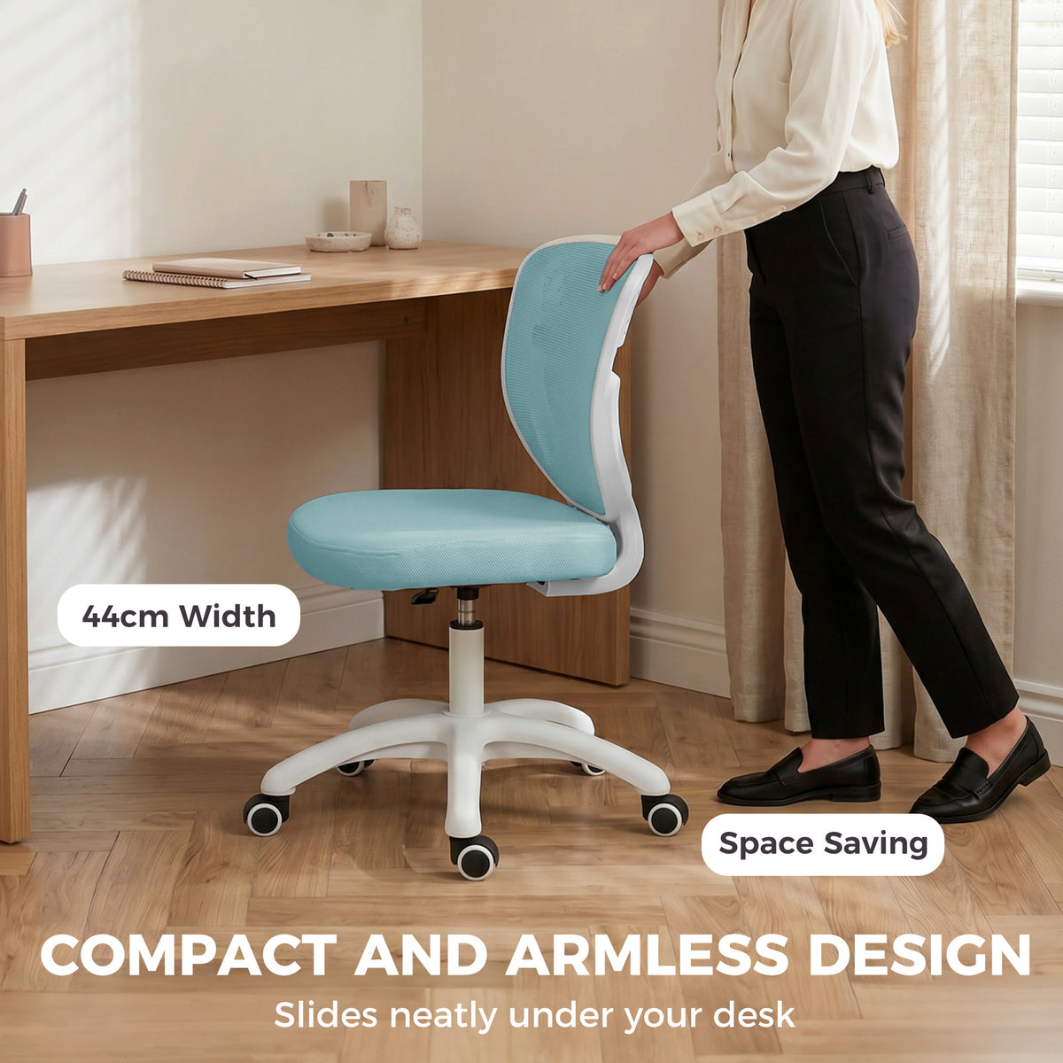 Armless Mesh Desk Chair