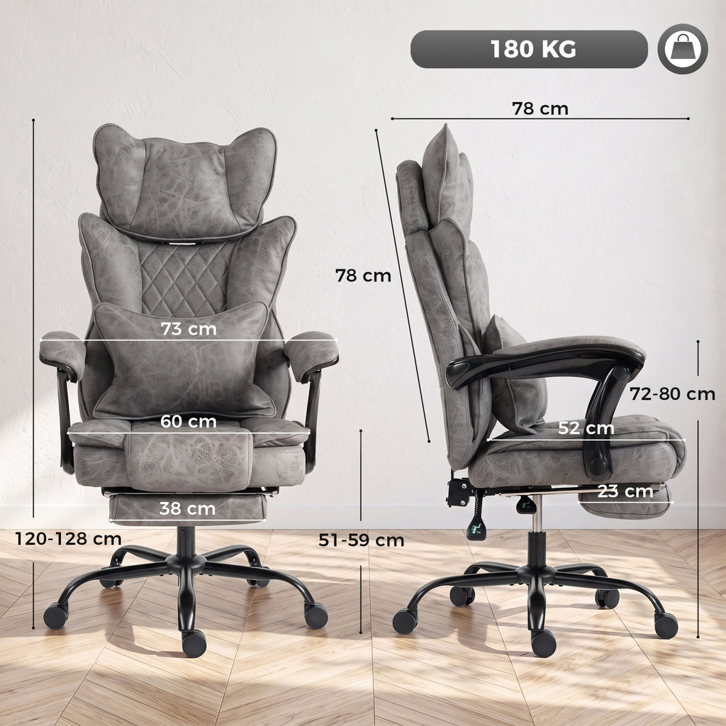 Big & Tall Executive Office Chair, Grey