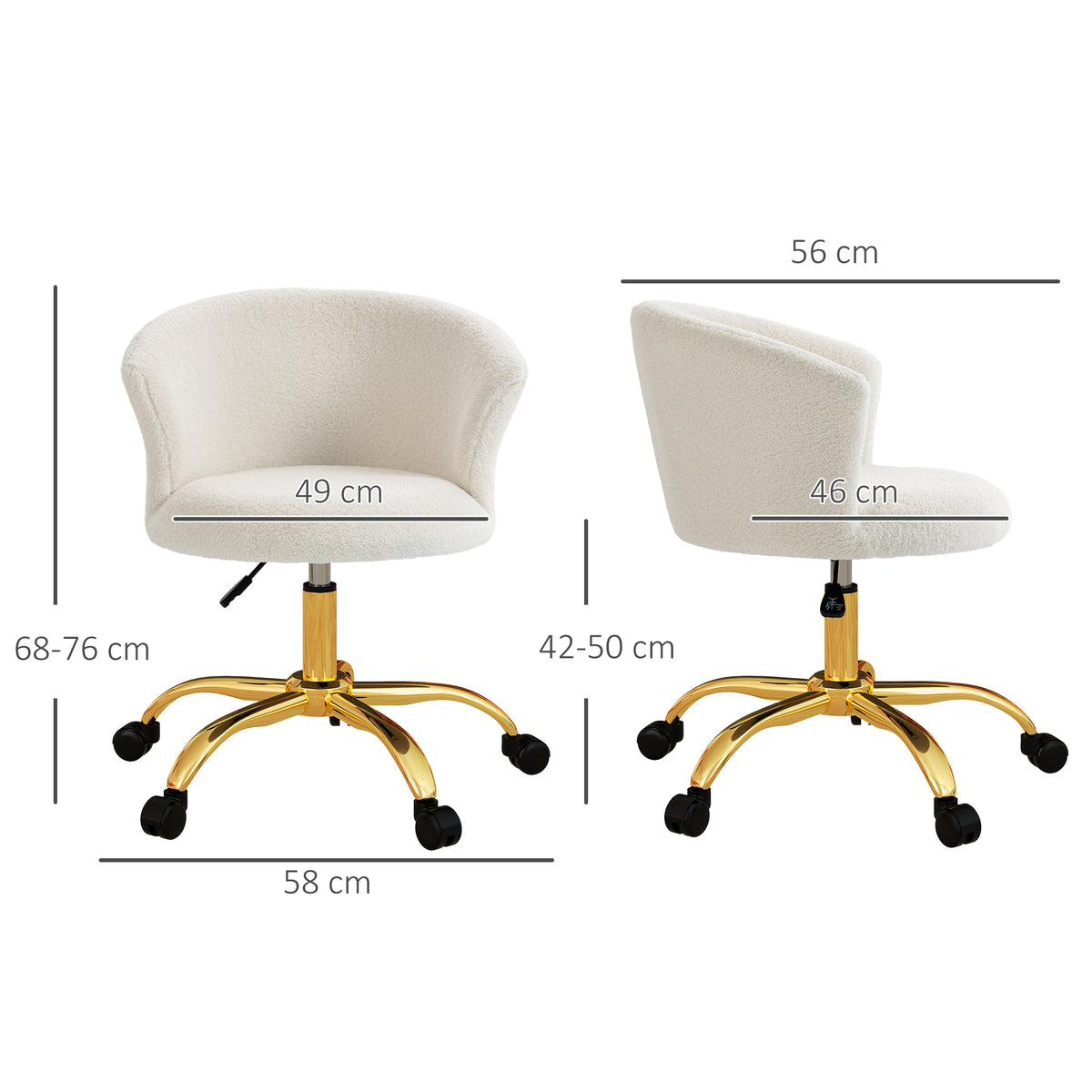 Teddy Fleece Desk Chair