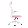 Ergonomic office chair with headrest, pink - view 2