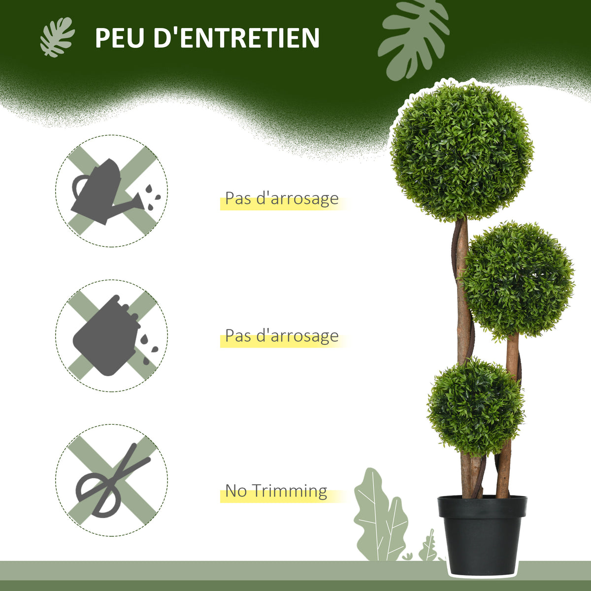 Artificial Boxwood Topiary 110cm