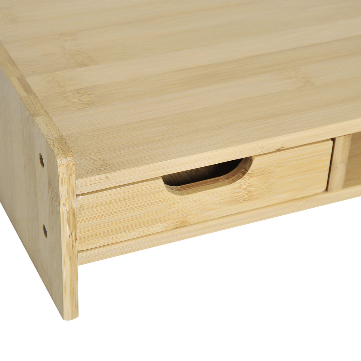 Bamboo Monitor Stand with Drawer