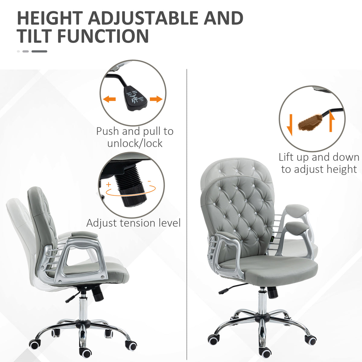 Diamante Tufted Office Chair