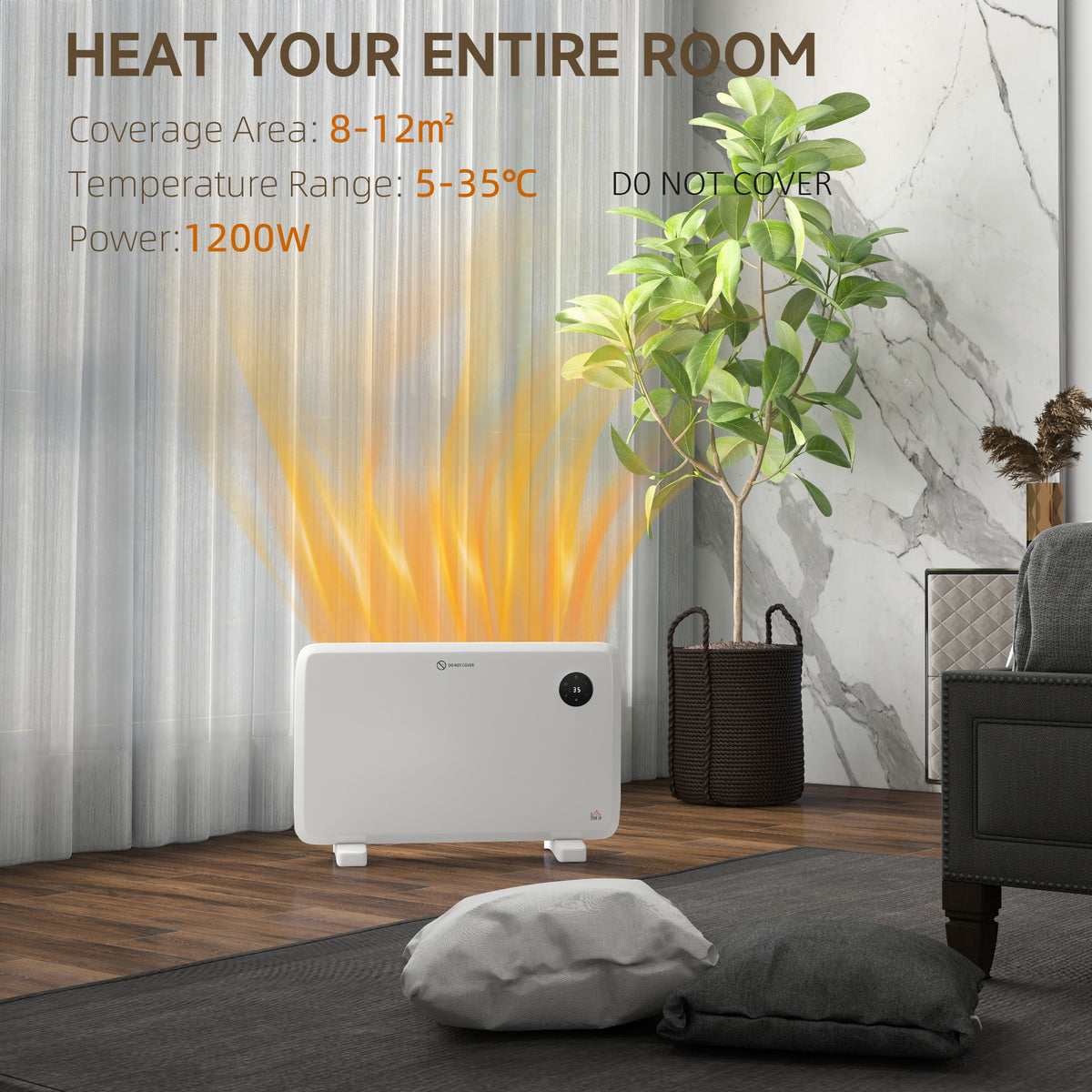 Slim Convector Heater 1200W
