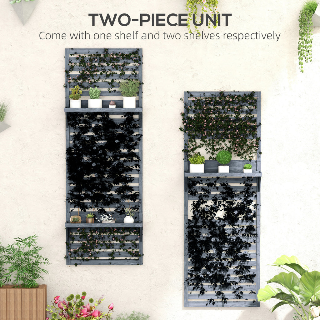 Wall Mounted Plant Stands, Set of 2