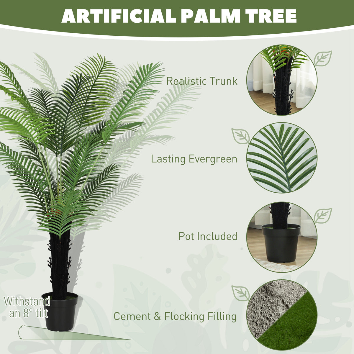 Artificial Areca Palm Tree 175cm