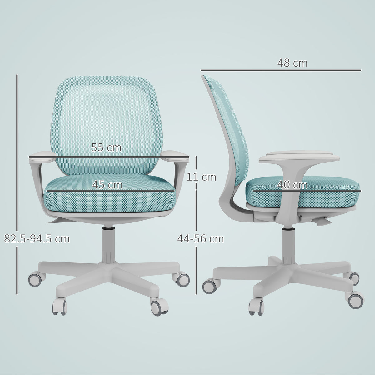 Mesh Back Office Chair, Light Green