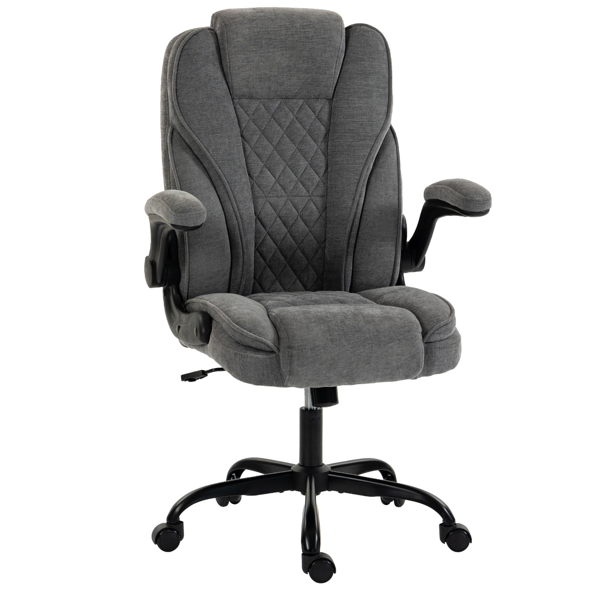 Ergonomic office chair with pocket springs and flip-up armrests