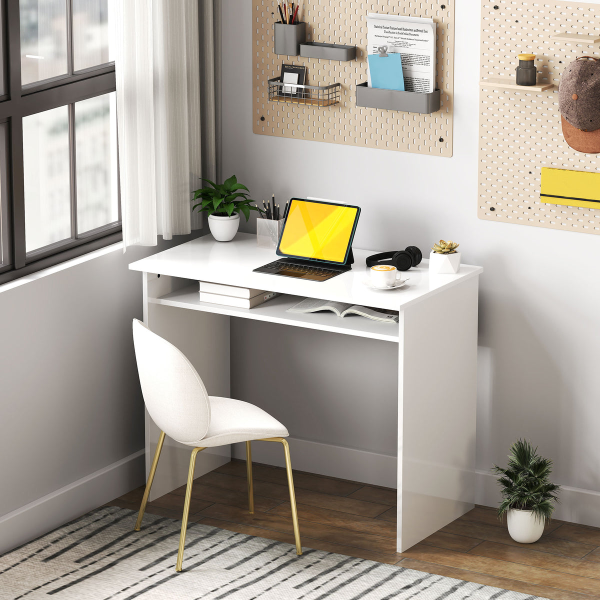 Compact desk 90cm white - view 6