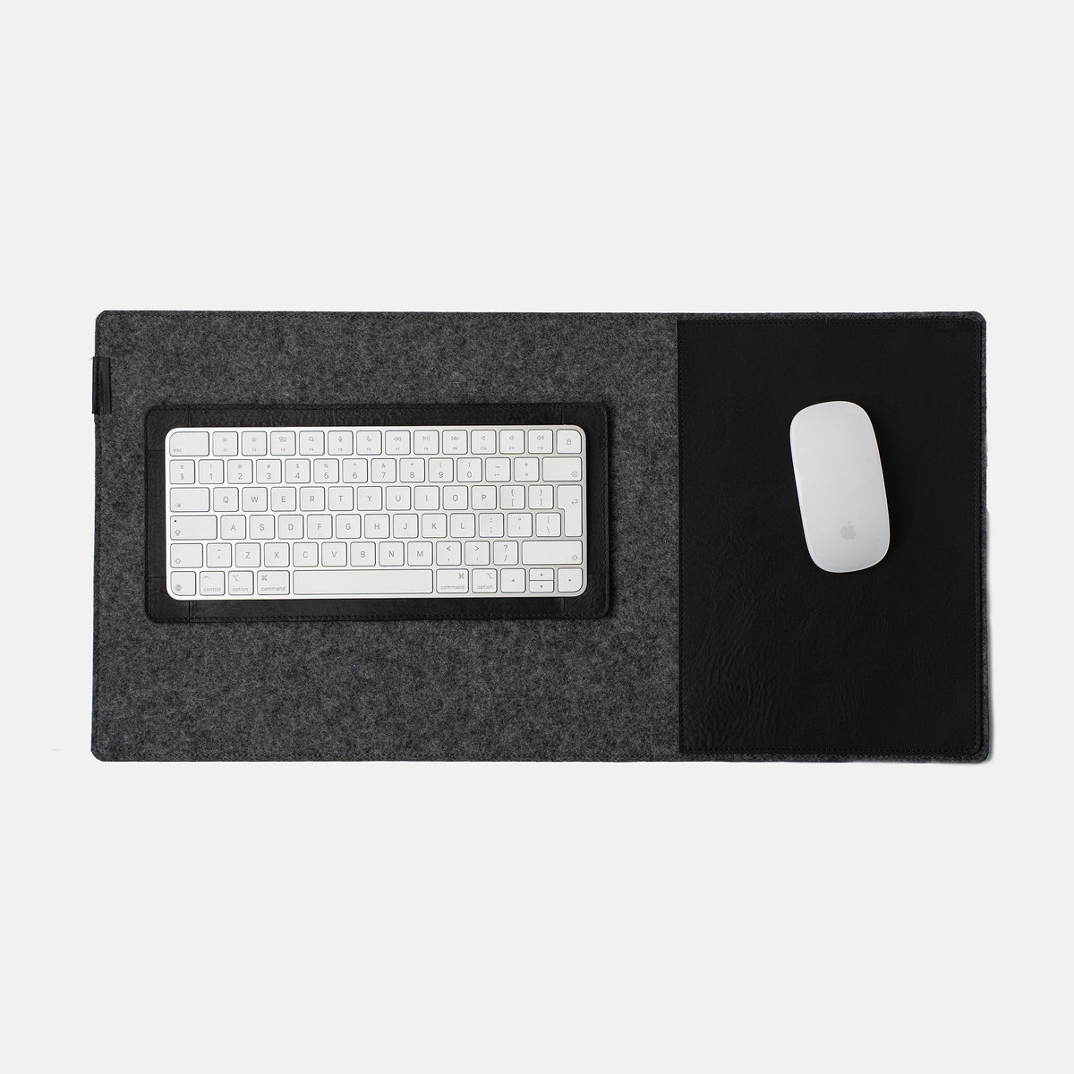 Italian leather desk mat with padded wrist support