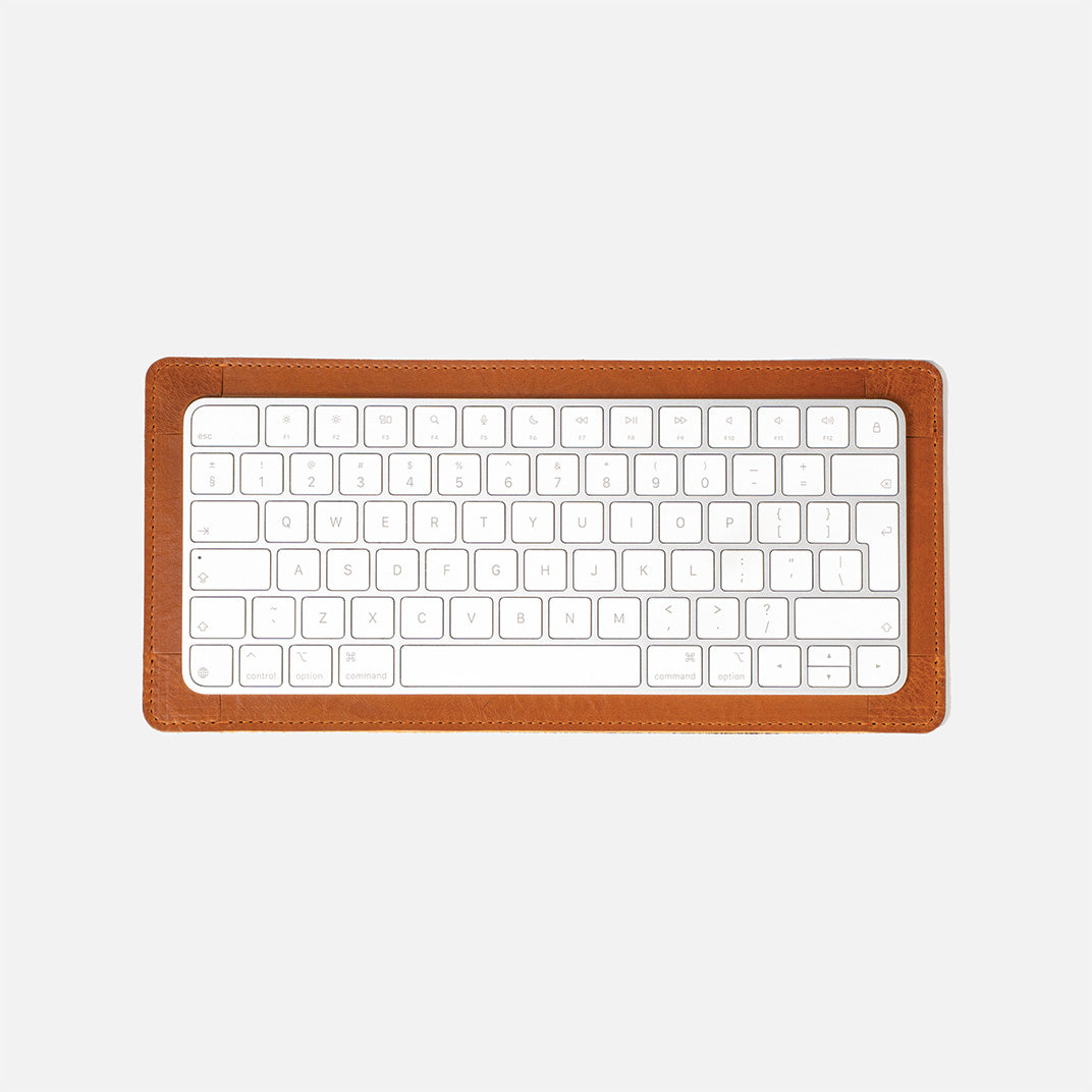 Desk Setup Gift Set: Leather Desk Pad & Magic Keyboard Tray-2