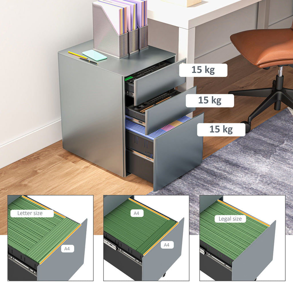 Rolling Steel Filing Cabinet