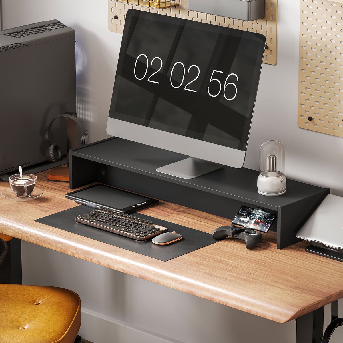 Long monitor riser with storage, 100cm, black, photo 6
