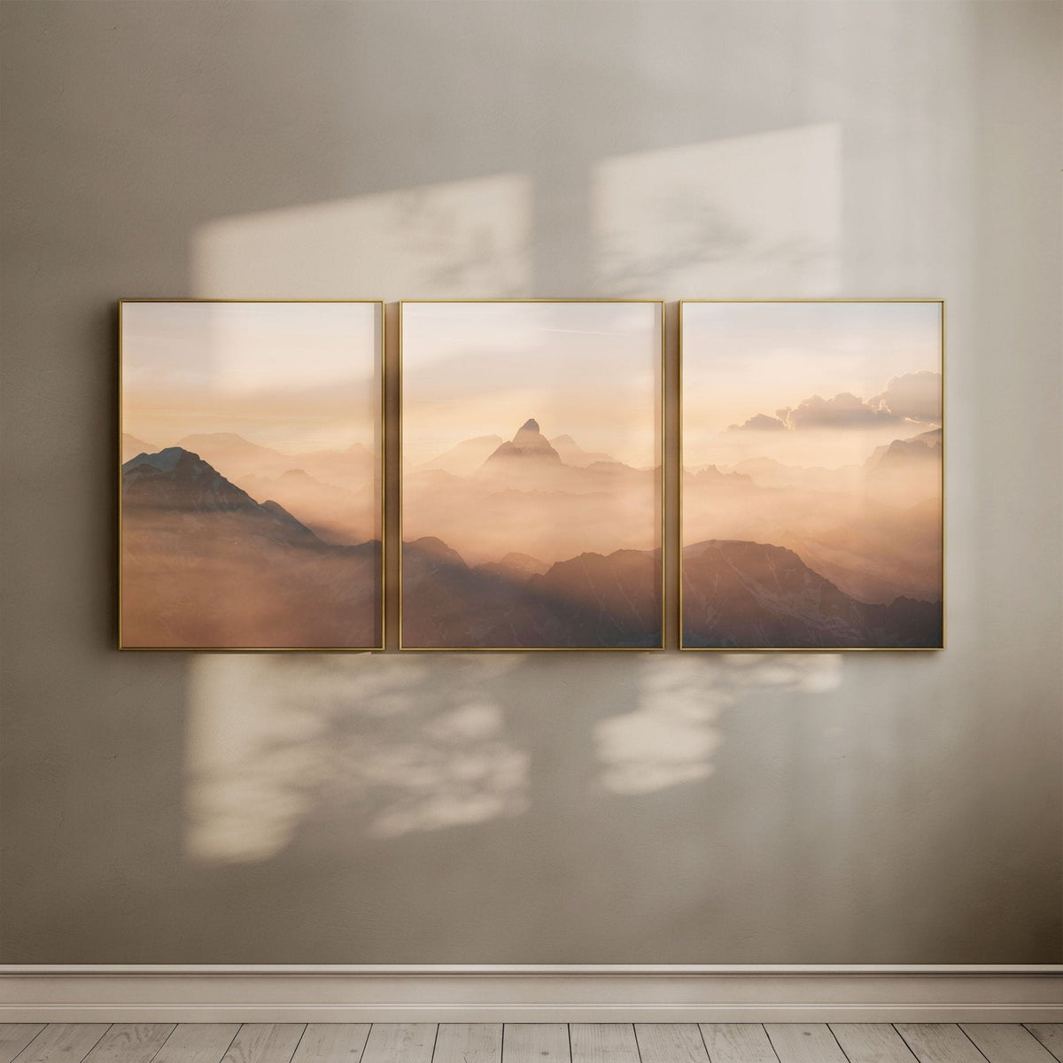 Matterhorn from Mont Blanc Wall Art | Set of 3 Alpine Photography Prints