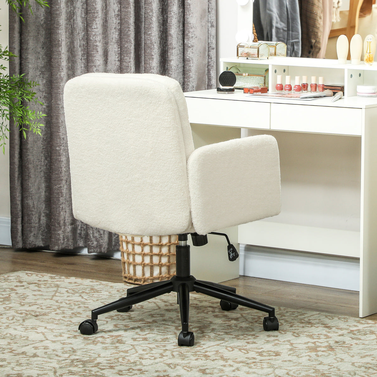 Boucle Office Chair with Arms