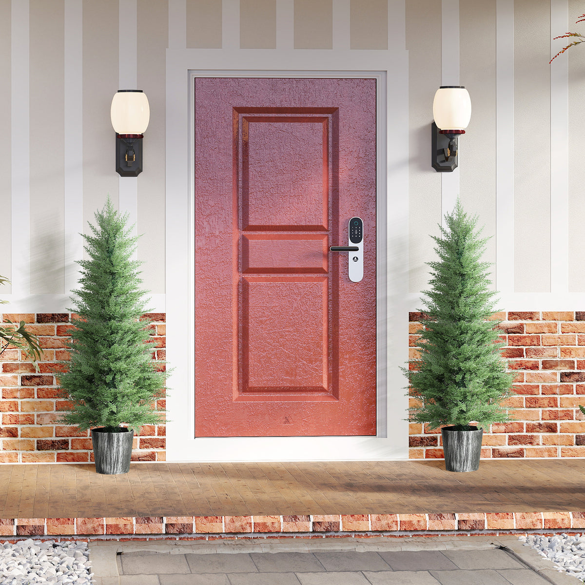 Artificial Cypress Trees 135cm, Set of 2