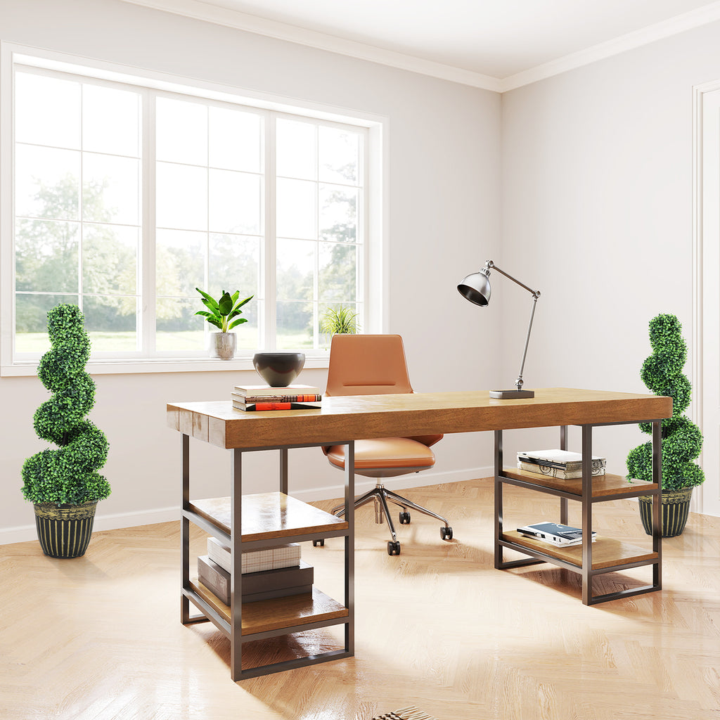Artificial Spiral Boxwood Trees 90cm, Set of 2