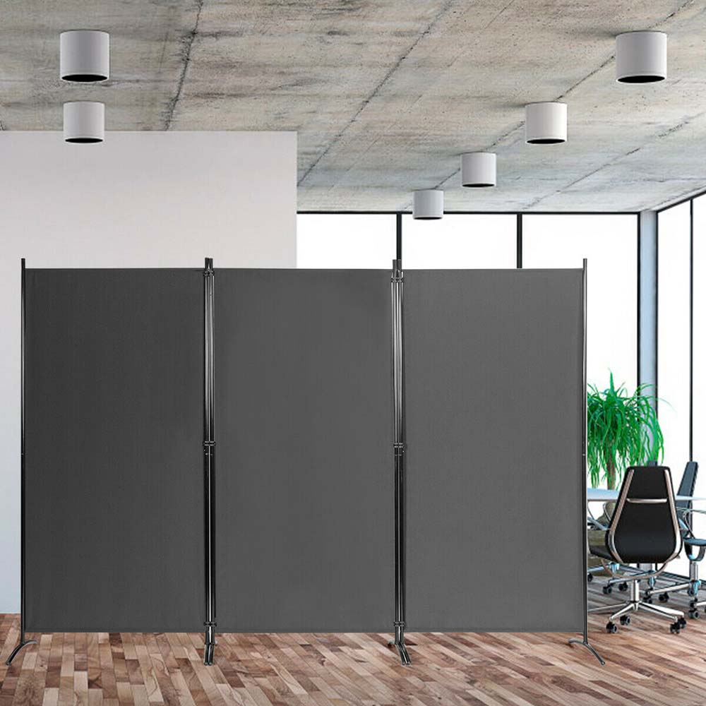 Mobile room divider 260x180cm, grey-3