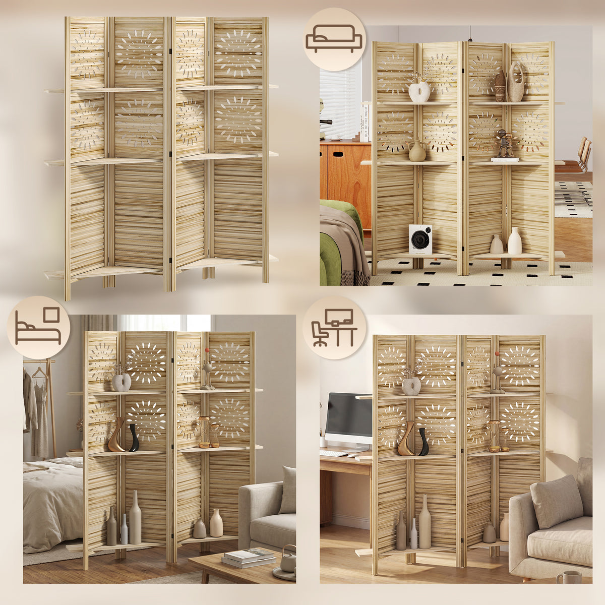 Room divider with shelves - view 5